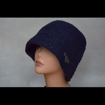 Синяя зимняя шляпа клош Vizio Италия 6126 F 1