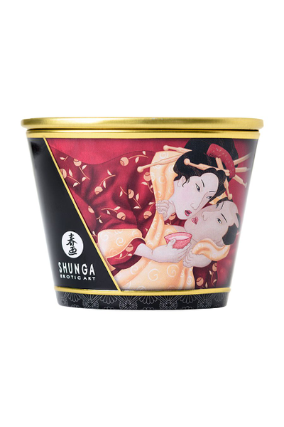 274508 Массажное аромамасло в виде свечи Shunga «Романтика.Шампанское и клубника», 170мл