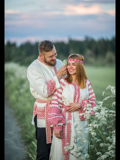 Косоворотка ткачество "Сила Души" белая