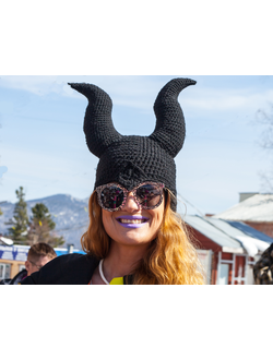 Шапка Малефисента чёрная