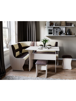 Кухонный уголок Уют тип 3 Дуб молочный (Бонмебель)