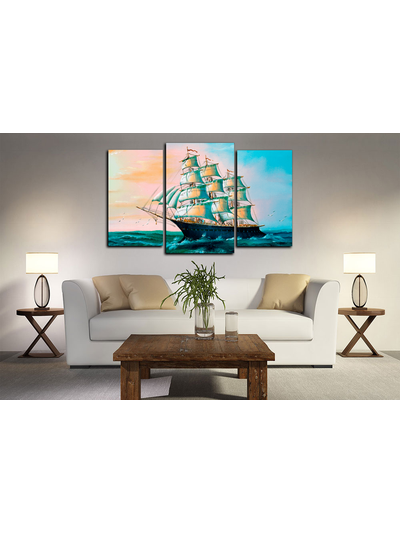 Модульная картина "Корабль в море"