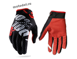 Мото перчатки 100% Air Dirt, чёрно-красные  (мотоперчатки)