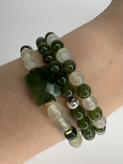 Браслеты из нефрита, разные виды