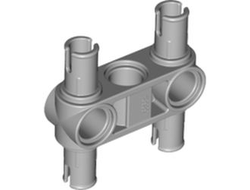 Technic, Pin Connector Perpendicular 3L with 4 Pins, Light Bluish Gray (48989 / 4225033 / 6282158)