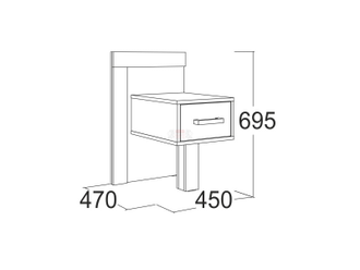 Тумба прикроватная Ольга 19