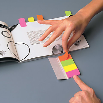 Закладки клейкие POST-IT, бумажные, 20 мм, 4 цвета х 50 шт., 670-4N