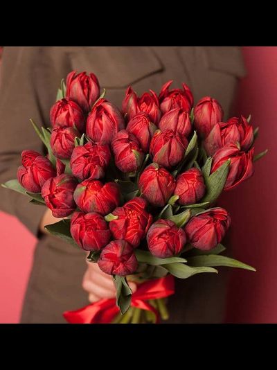 25 пионовидных тюльпанов