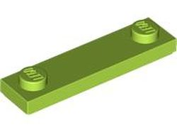 Plate, Modified 1 x 4 with 2 Studs with Groove, Lime (41740 / 6257597)