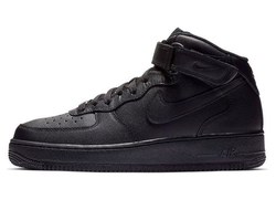 черные кроссовки Nike Air Force 1 Mid 07 Triple Black