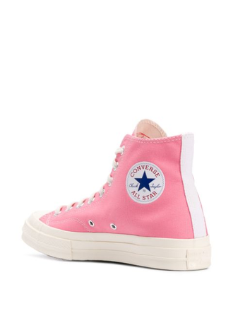 Кеды Converse Play Comme Des Garcons розовые высокие