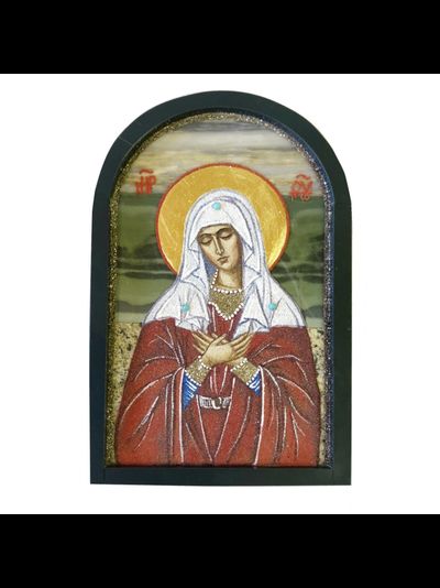 Иконы с каменной росписью, разные лики