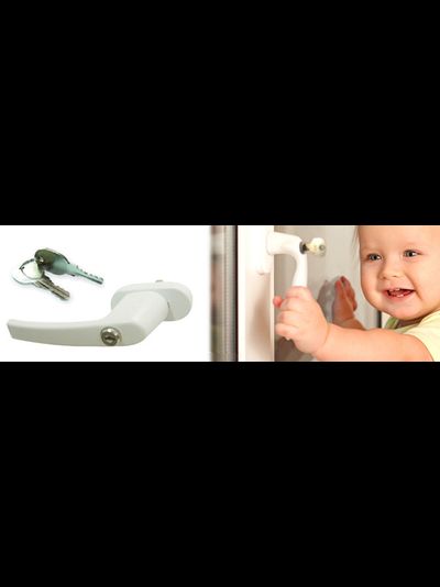 Ручка оконная с замком (ключом)