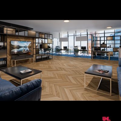 Кварцвиниловая плитка Damy Floor Chevron LVT Лувр DF04-Ch-LVT 43 класс толщина 2.5 мм с фаской клеевая 3.048 м2