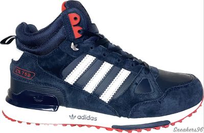 Adidas ZX 750 Blue/синие (с мехом) Мужские (41-45)