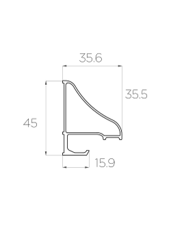 Алюминиевый профиль 4L-3545-G ANOD