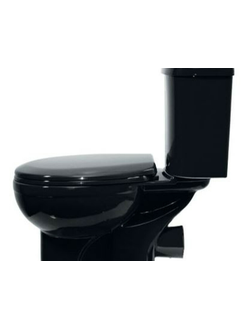Цветной унитаз Оскольская Керамика Дора Антивсплеск черного цвета горизонтальный выпуск 47374130402
