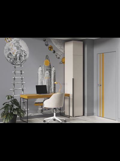 Айри ШК-001 шкаф 1 створчатый (пенал) с антресолью Кашемир