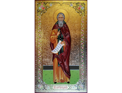 Сергий Радонежский, Святой Преподобный. Рукописная мерная икона.