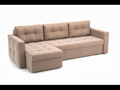 ГРЕЙС угловой диван ULTRA COCOA светло-коричневый (Софт)