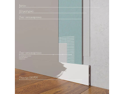 Напольный плинтус Decor Dizayn DD709, 2 метра