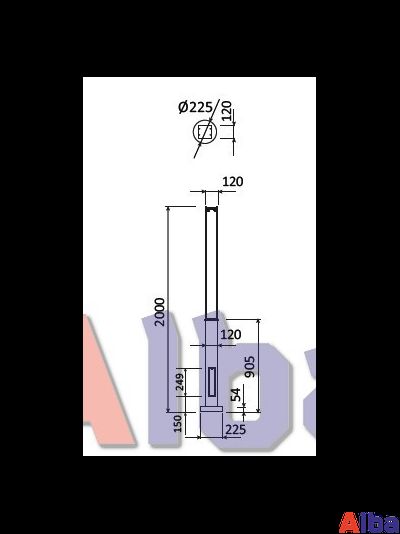 Садовый фонарь Flesh-P 2m