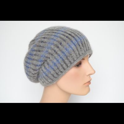 Серый женский берет со стразами Vizio Италия 8007 В