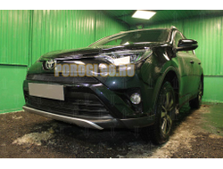 Защита радиатора Toyota Rav4 2015-2019 (2 части) кроме DT black низ