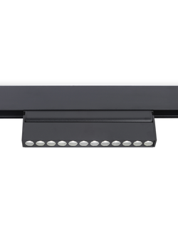 Светильник светодиодный трековый поворотный для шинопровода Magnetic GL 4048 BK черный IP20 12W 4200K 48V 24° 223*22*105