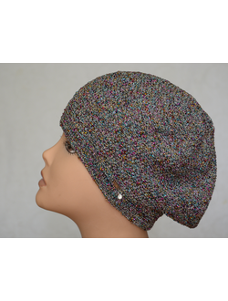 Радужный берет женский вязаный Vizio Италия 6607 фото