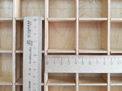 Коробка 20 ячеек, для коллекции камней, цвет "Натура", крышка со стеклом (24*20*5 см, 800 г) №24325