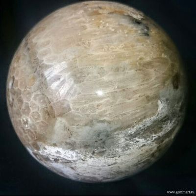 Коралл замещенный кварцем, шар. Около 100мм.