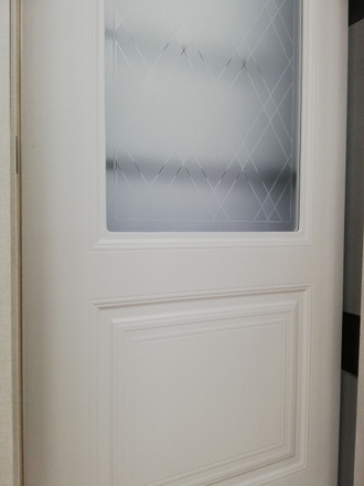 Дверь остекленная с покрытием винил «СК-2 Белый матовый»