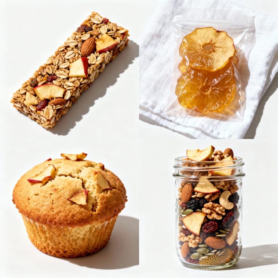 Варианты применения сушеных яблок в составе пищевых продуктов