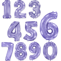 Цифра фольгированная, сиреневая (102см)