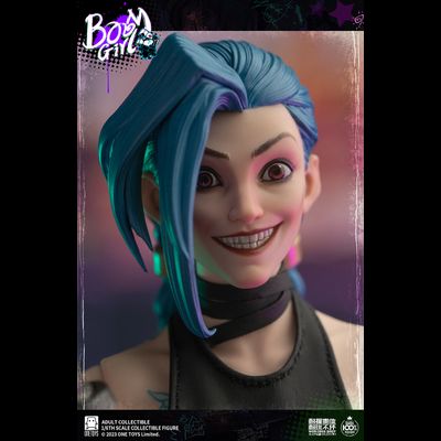 ПОСЛЕ ОБЗОРА - Джинкс (Аркейн, League of Legends)  - Коллекционная ФИГУРКА 1/6 scale BOOM GIRL Deluxe Edition (ot021) - Onetoys