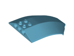 Windscreen 8 x 6 x 2 Curved, Medium Azure (x224 / 6258445)