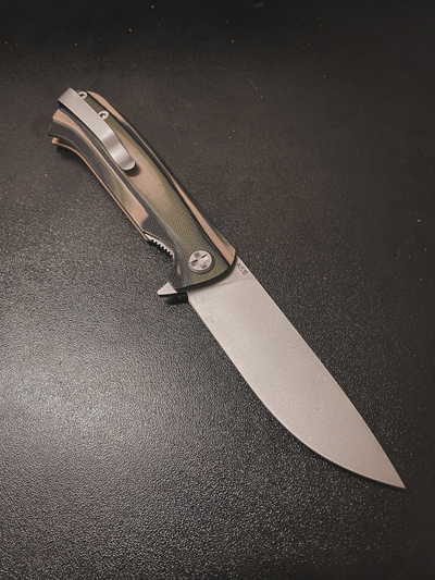 Складной нож ЧИЖ-DOUBLE рукоять G10, цвет тайга