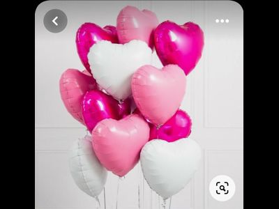 11 сердце фольга 40 см