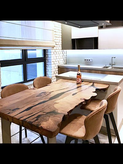 столешница из слэба карагача сложной формы