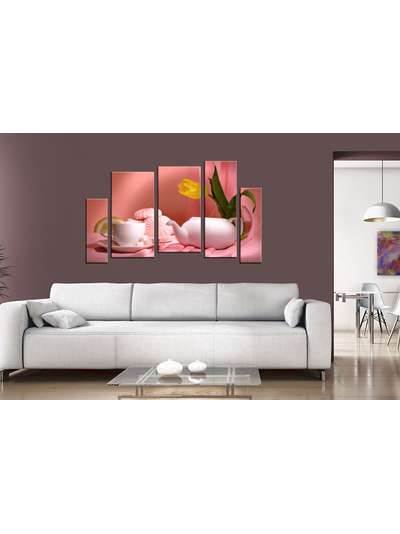 Модульная картина "Розовая легкость"