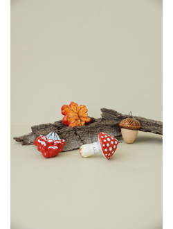 Комплект елочных игрушек "Плоды леса"