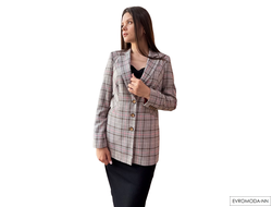 Пиджак женский серый в клетку 3428 Pretty One ( разм. 44 RU )