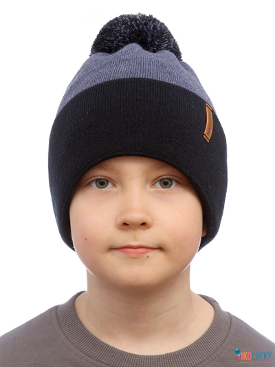 Шапка  22101-02, цвет темно-синий,джинс р. 54