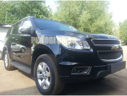 Защита радиатора Chevrolet Trailblazer 2013- (2 части) black