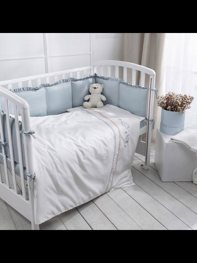 Комплект в кроватку Perina Toys Sateen Collection 6 предметов аквамарин