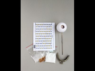 Монетница "Зодиак" Набор для вязания крючком с бисером от Ирины Рудевич - СТРЕЛЕЦ (белый)