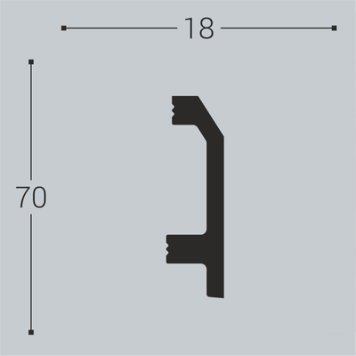 Плинтус П11 - 70*18*2000мм