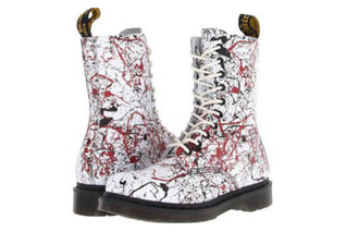 Dr. Martens 1490 WHITE CHERRY RED BLACK SOFTY белые с принтом