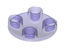 Plate, Round 2 x 2 with Rounded Bottom (Boat Stud), Trans-Purple (2654 / 6177942 / 6254636)